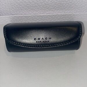 EUC Coach Black Leather Lipstick Case.